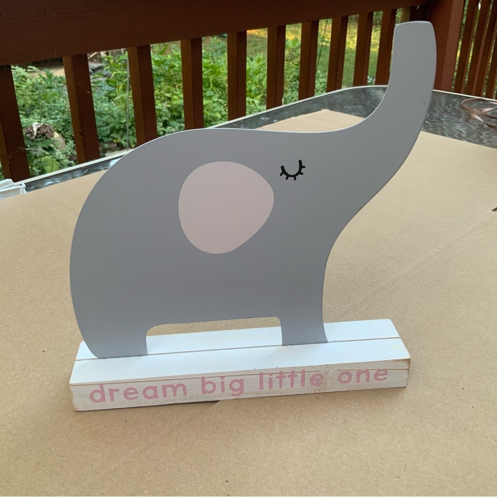 Elephant DREAM BIG LITTLE ONE Metal and Wood